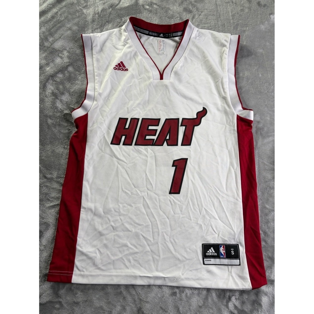 adidas Chris Bosh Miami Heat Home Jersey Men's S White Polyester